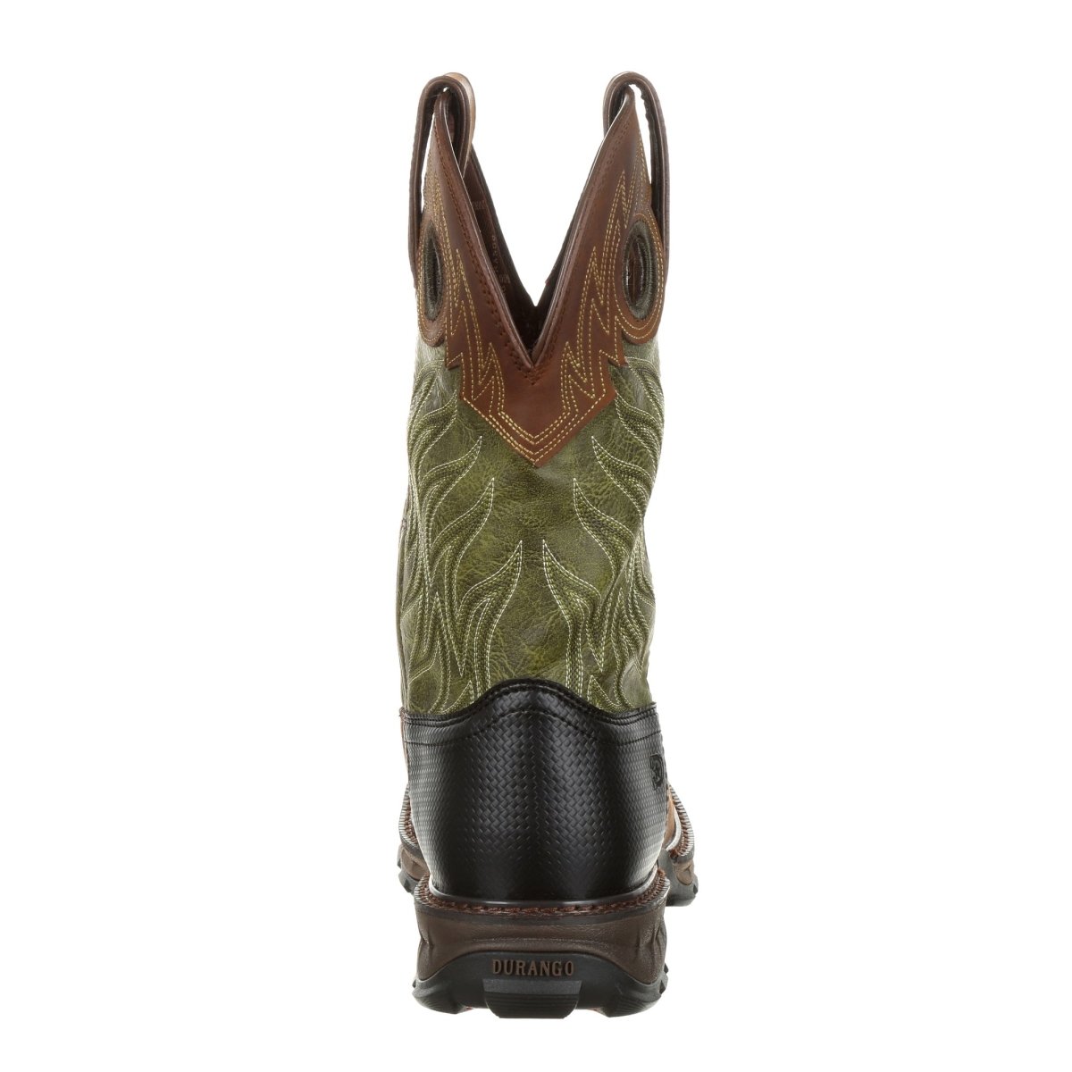 Durango Maverick Xp Men's 11" Waterproof Western Work Boots Ddb0177 In Oiled Brown And Forest Green - TLW Shoes