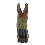 Durango Maverick Xp Men's 11" Waterproof Western Work Boots Ddb0177 In Oiled Brown And Forest Green - TLW Shoes