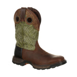 Durango Maverick Xp Men's 11" Waterproof Western Work Boots Ddb0177 In Oiled Brown And Forest Green - TLW Shoes