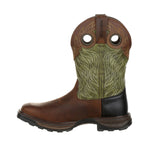 Durango Maverick Xp Men's 11" Waterproof Western Work Boots Ddb0177 In Oiled Brown And Forest Green - TLW Shoes