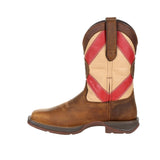 Durango Rebel Men's Western 11" Pull - on Work Boots Ddb0233 In Saddle Brown And Florida Flag - TLW Shoes