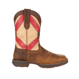 Durango Rebel Men's Western 11" Pull - on Work Boots Ddb0233 In Saddle Brown And Florida Flag - TLW Shoes