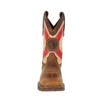 Durango Rebel Men's Western 11" Pull - on Work Boots Ddb0233 In Saddle Brown And Florida Flag - TLW Shoes