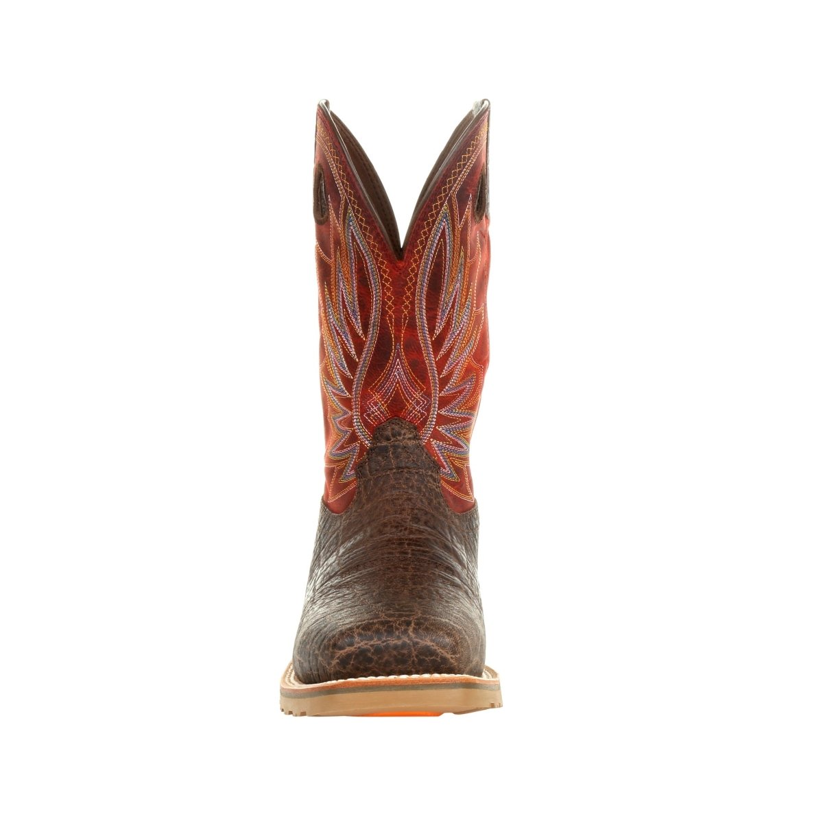 Durango Maverick Pro Men's Steel Toe Waterproof Western Work Boots Ddb0301 In Safari Elephant And Crimson - TLW Shoes