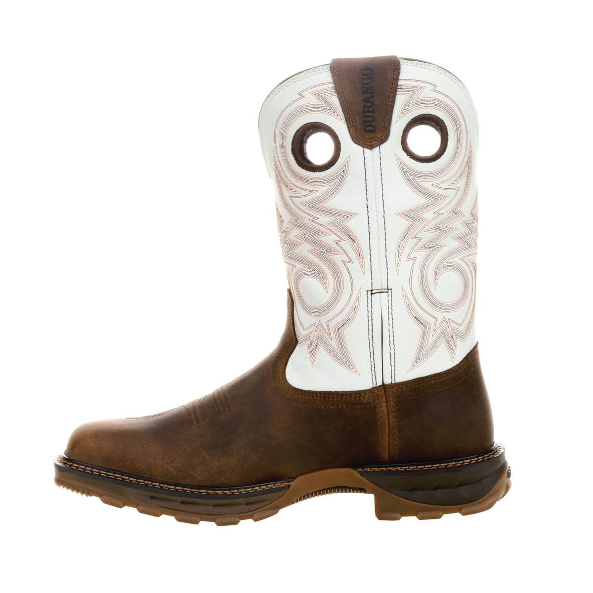 Durango Maverick Xp Men's Waterproof Western Work Boots Ddb0302 In Chocolate And White - TLW Shoes