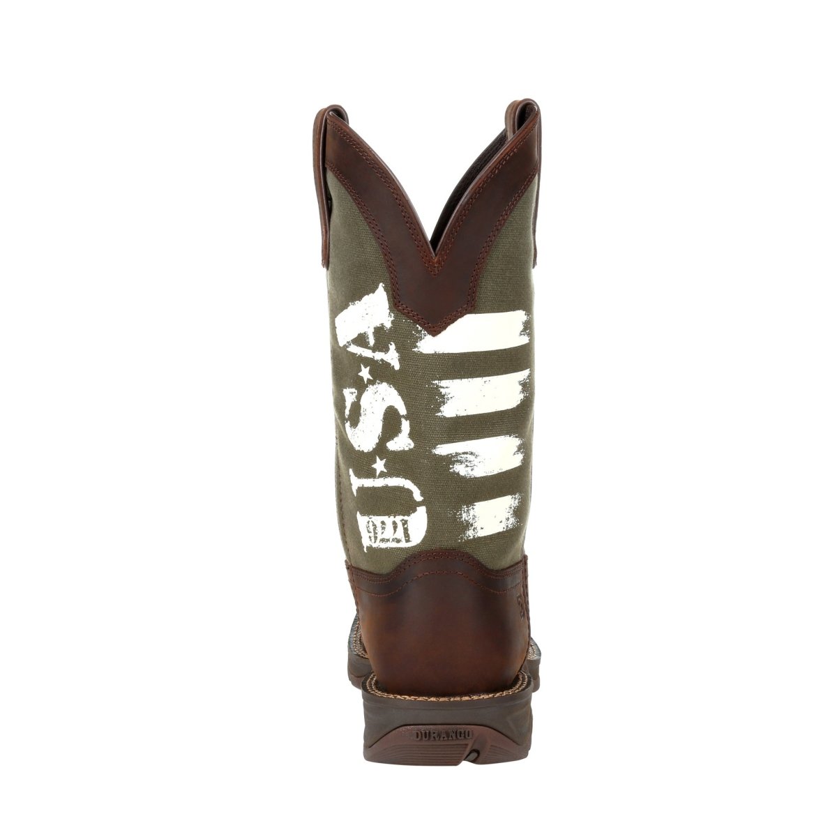 Durango Rebel Men's Western 12" Pull - on Work Boots Ddb0313 In Brown And Army Green - TLW Shoes