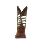 Durango Rebel Men's Western 12" Pull - on Work Boots Ddb0313 In Brown And Army Green - TLW Shoes