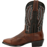 Durango Westward Men's 11” Western Pull - on Work Boots Ddb0351 In Dark Chestnut Black Onyx - TLW Shoes