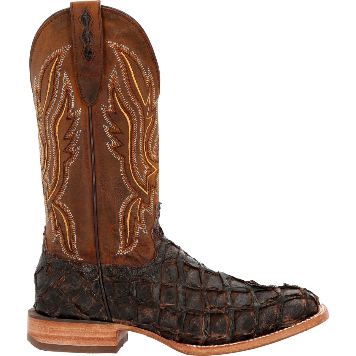 Durango Durango Premium Exotics Men's Western Boots Ddb0380 In Dark Brown Pirarucu - TLW Shoes