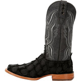 Durango Premium Exotics Men's Western Boots Ddb0381 In Matte Black Pirarucu - TLW Shoes