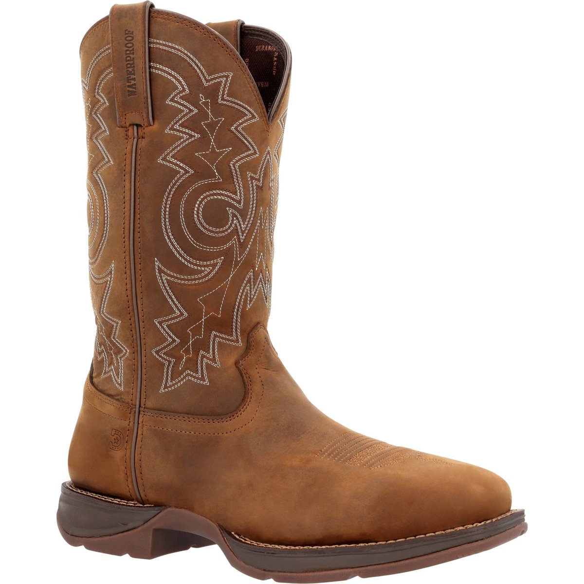 Durango Rebel Work Men's Steel Toe Waterproof Western Boots Ddb0389 In Saddle Brown - TLW Shoes