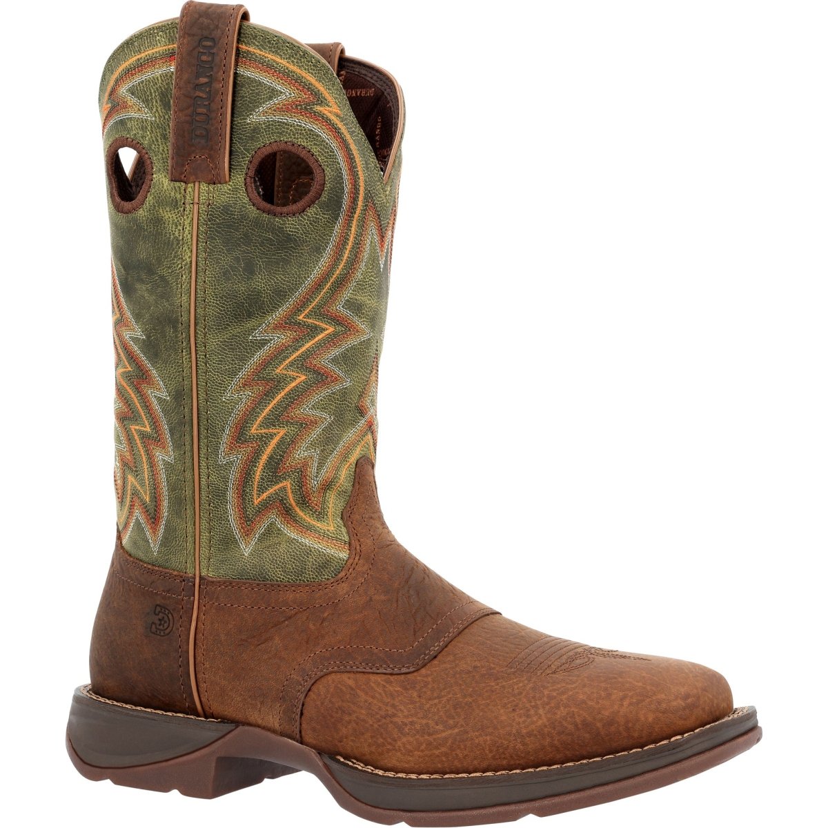 Durango Rebel Men's Western Boots Ddb0390 In Dark Chestnut And Hunter Green - TLW Shoes