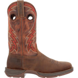 Durango Rebel Men's Western 12" Pull - on Work Boots Ddb0393 In Dark Chestnut - TLW Shoes