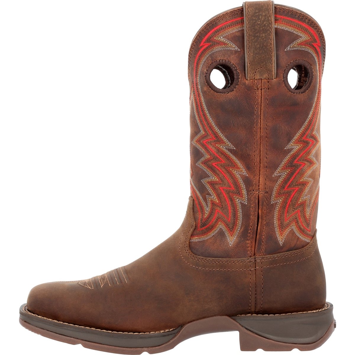 Durango Rebel Men's Western 12" Pull - on Work Boots Ddb0393 In Dark Chestnut - TLW Shoes