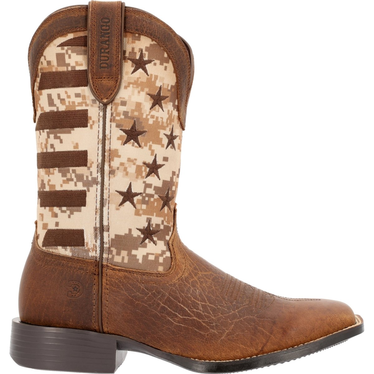 Durango Westward Men's 11” Western Pull - on Work Boots Ddb0397 In Saddlehorn And Digi Camo Flag - TLW Shoes