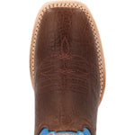 Durango Rebel Pro Men's Pull - on Western Work Boots Ddb0421 In Bay Brown And Brilliant Blue - TLW Shoes