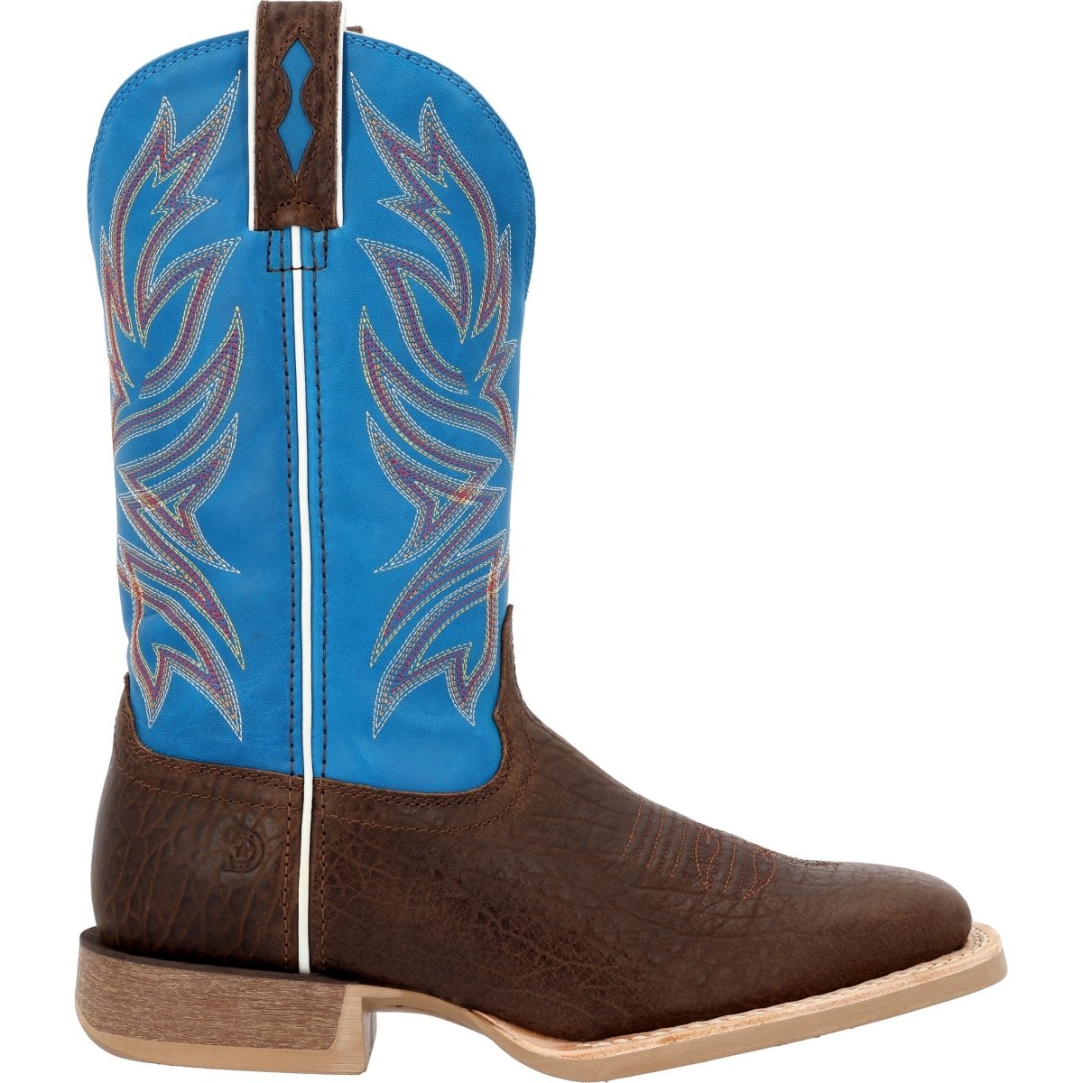 Durango Rebel Pro Men's Pull - on Western Work Boots Ddb0421 In Bay Brown And Brilliant Blue - TLW Shoes