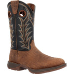 Durango Rebel Men's Western 12" Pull - on Work Boots Ddb0428 In Oak Bark And Midnight - TLW Shoes