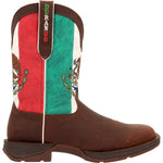 Durango Rebel Men's Mexico Flag Western Pull - on Work Boots Ddb0430 In Brown - TLW Shoes