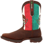 Durango Rebel Men's Mexico Flag Western Pull - on Work Boots Ddb0430 In Brown - TLW Shoes