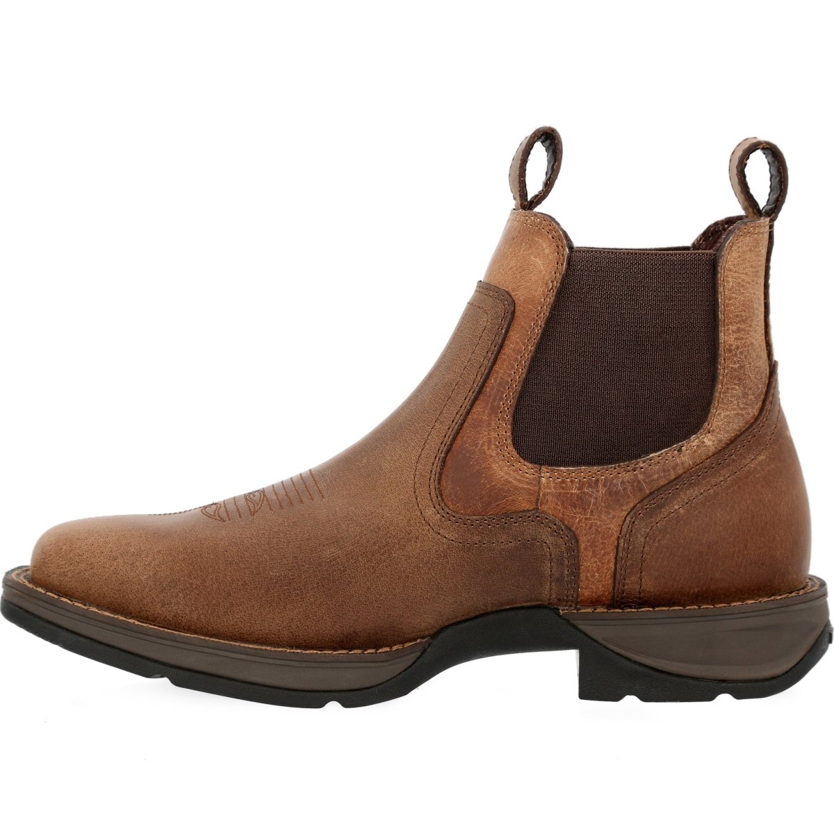 Durango Red Dirt Rebel Men's Square - Toe Western Boots Ddb0460 In Old Town Brown And Tan - TLW Shoes