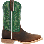 Durango Rebel Men's Western 11" Pull - on Work Boots Ddb0461 In Bridle Brown And Evergreen - TLW Shoes