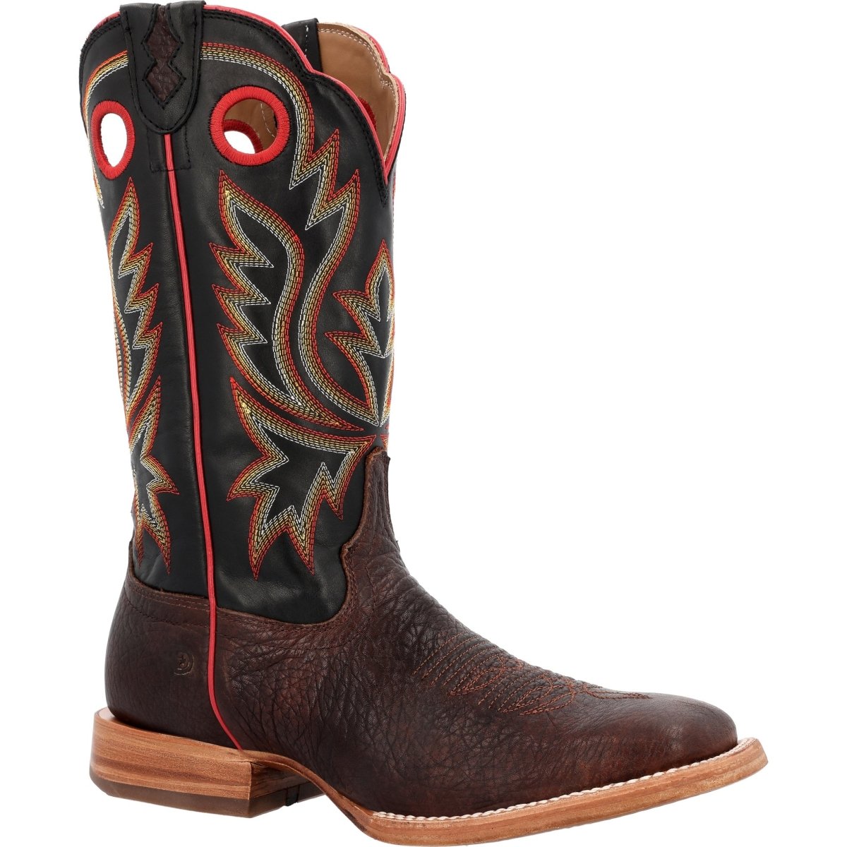 Durango PRCA Collection Men's Roughout Western Boots Ddb0466 In Chestnut And Black Eclipse - TLW Shoes