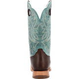 Durango PRCA Collection Men's Roughout Western Boots Ddb0467 In Whiskey Tobacco And Aqua - TLW Shoes