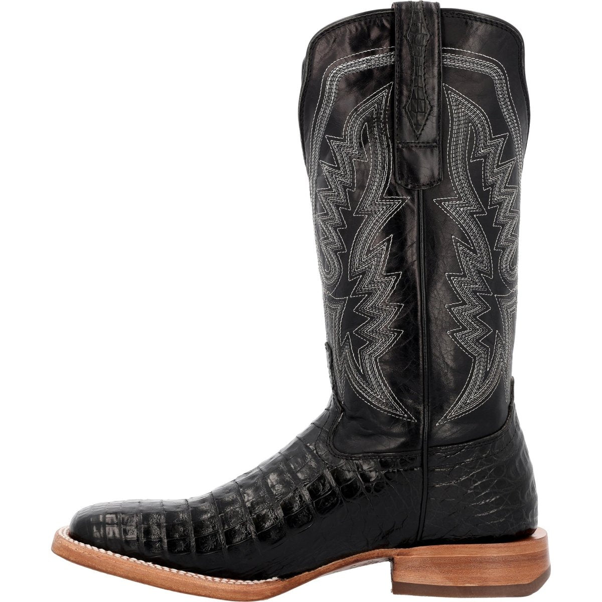 Durango PRCA Collection Caiman Belly Men's Western Boots Ddb0470 In Black Stallion - TLW Shoes