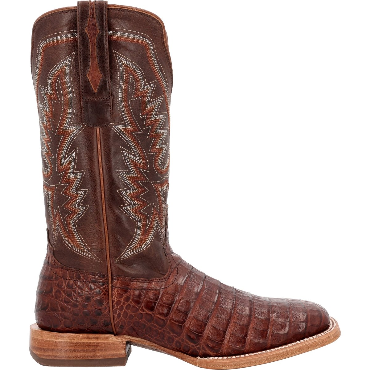 Durango Prca Collection Caiman Belly Men's Western Boots Ddb0471 In Cognac And Cigar - TLW Shoes