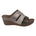 Delores Khaki Multi - Tone Triple Band Contrast Wedge Sandals - TLW Shoes