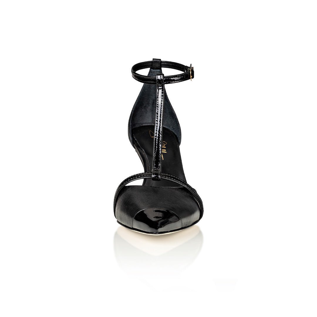 Desiree Black Nappa / Black Patent - TLW Shoes