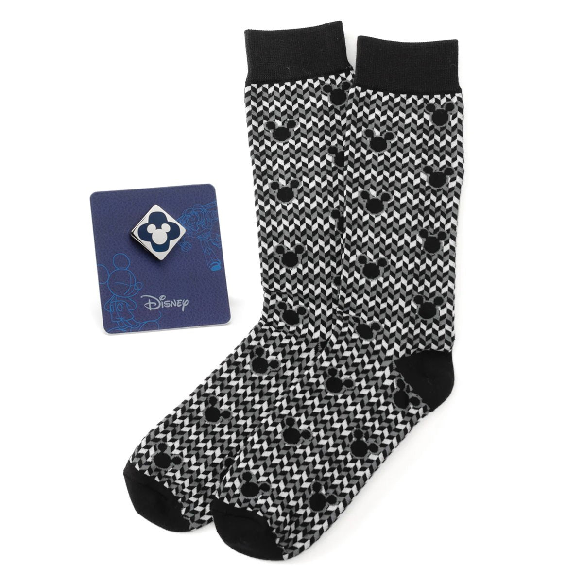Disney Mickey Mouse Silhouette Chevron Sock - TLW Shoes