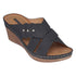 Dorty Black Wedge Sandals - TLW Shoes