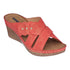 Dorty Red Wedge Sandals - TLW Shoes