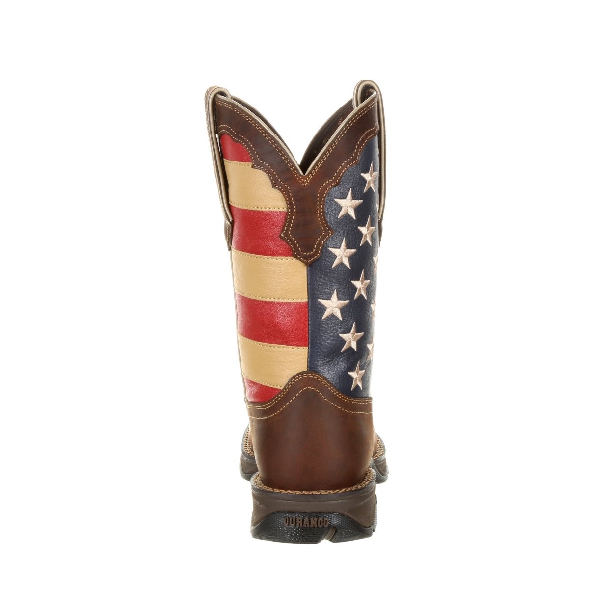 Durango Lady Rebel Work Women's Steel Toe Patriotic Flag Work Boots Drd0234 In Brown And Union Flag - TLW Shoes