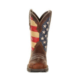 Durango Lady Rebel Work Women's Steel Toe Patriotic Flag Work Boots Drd0234 In Brown And Union Flag - TLW Shoes