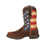 Durango Lady Rebel Work Women's Steel Toe Patriotic Flag Work Boots Drd0234 In Brown And Union Flag - TLW Shoes