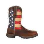 Durango Lady Rebel Work Women's Steel Toe Patriotic Flag Work Boots Drd0234 In Brown And Union Flag - TLW Shoes