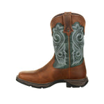 Durango Lady Rebel Women's 10" Saddle Western Work Boots Drd0312 In Brown Evergreen - TLW Shoes