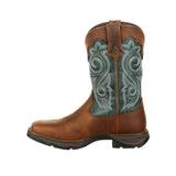 Durango Lady Rebel Women's 10" Saddle Western Work Boots Drd0312 In Brown Evergreen - TLW Shoes