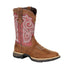 Durango Lady Rebel Women's 10" Saddle Western Work Boots Drd0349 In Briar Brown And Rusty Red - TLW Shoes