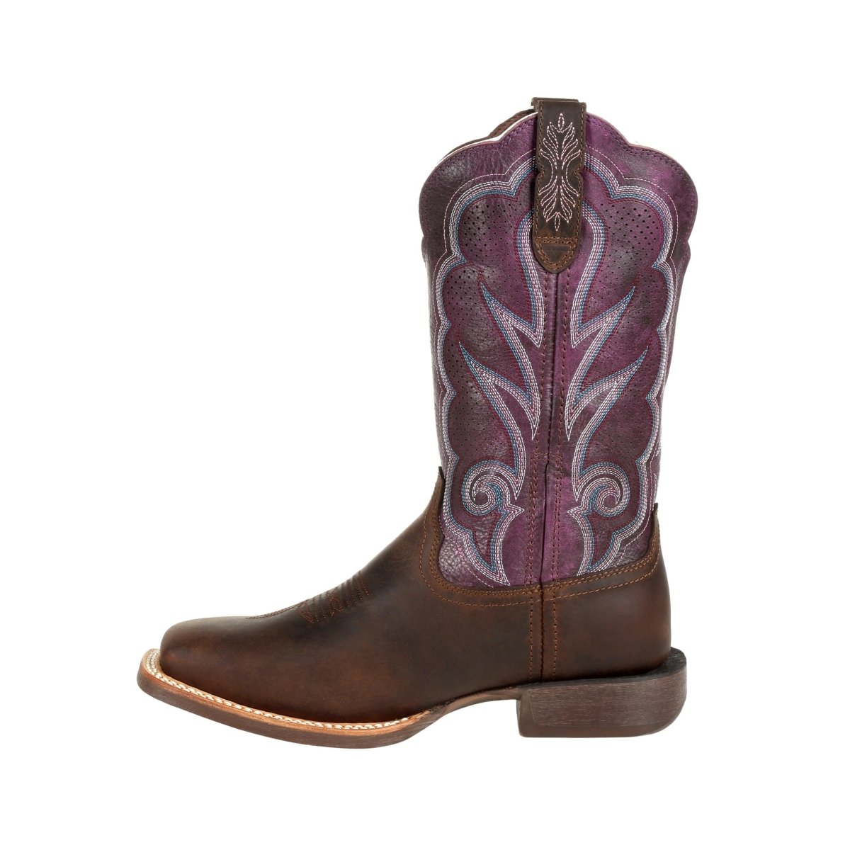 Durango Lady Rebel Pro Women's 12" Western Boots Drd0377 In Oilded Brown And Plum - TLW Shoes