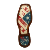 Durango Lady Rebel Women's Distressed Flag Embroidery Western Boots Drd0394 In Bay Brown And White - TLW Shoes