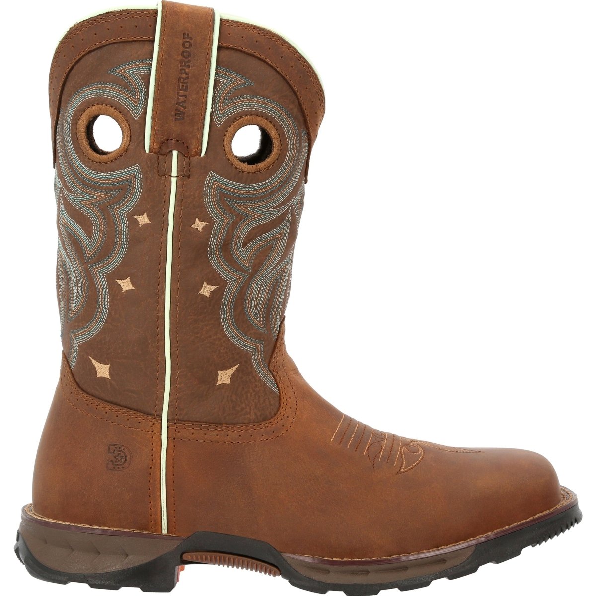 Durango Maverick Women's Steel Toe Waterproof Western Work Boots Drd0416 In Rugged Tan - TLW Shoes