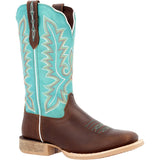 Durango Lady Rebel Pro Women's 12" Western Boots Drd0443 In Bay Brown And Arctic Blue - TLW Shoes