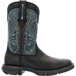 Durango Lady Rebel Women's 10" Saddle Western Work Boots Drd0462 In Midnight Sky - TLW Shoes