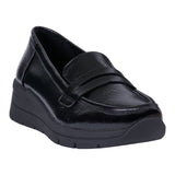 Women's Esther Black Loafers - TLW Shoes