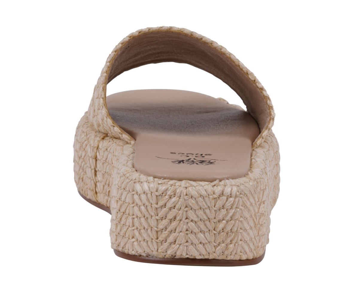 Women's Evie Natural Platform Slide - TLW Shoes