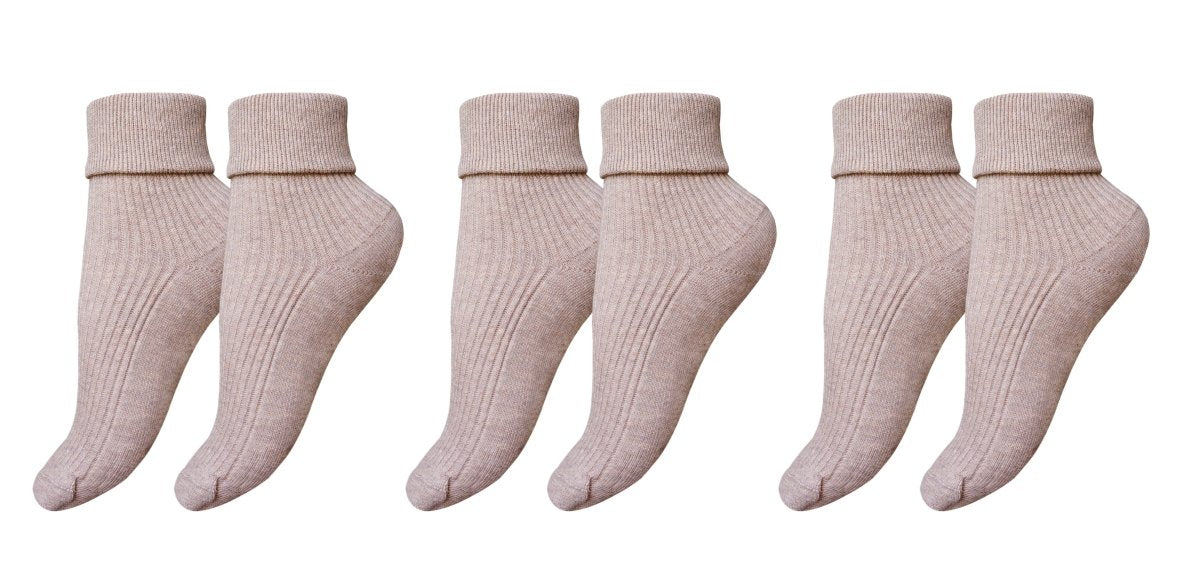 tittimitti® 100% Organic Combed Cotton Luxury Women's Socks 3 - Pack. Made in Italy. - TLW Shoes